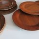 Set of 12 plywood rosewood and teak plates by Morsbak, Denmark 1960s
