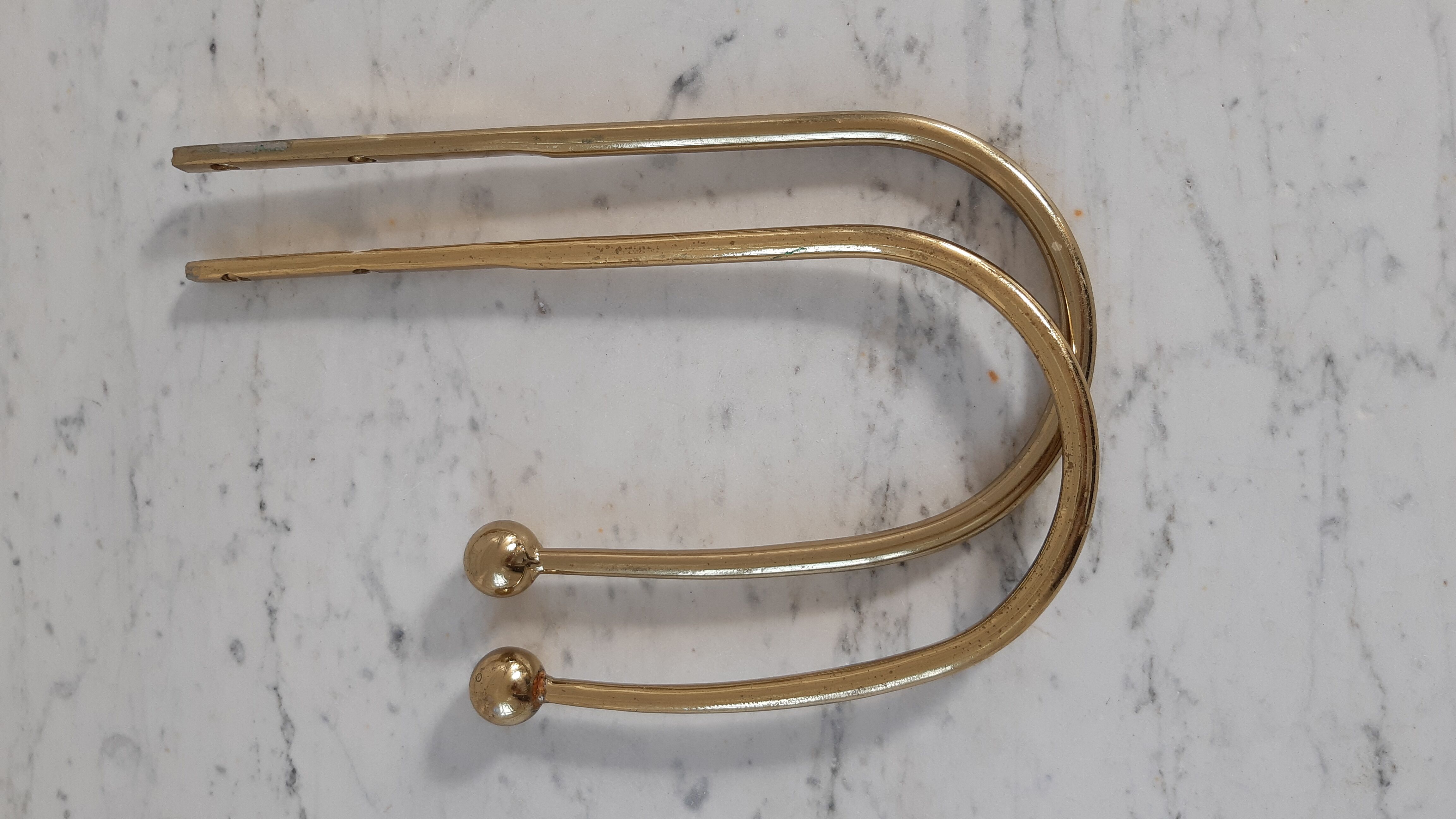 Duo of brass hooks 50-60s