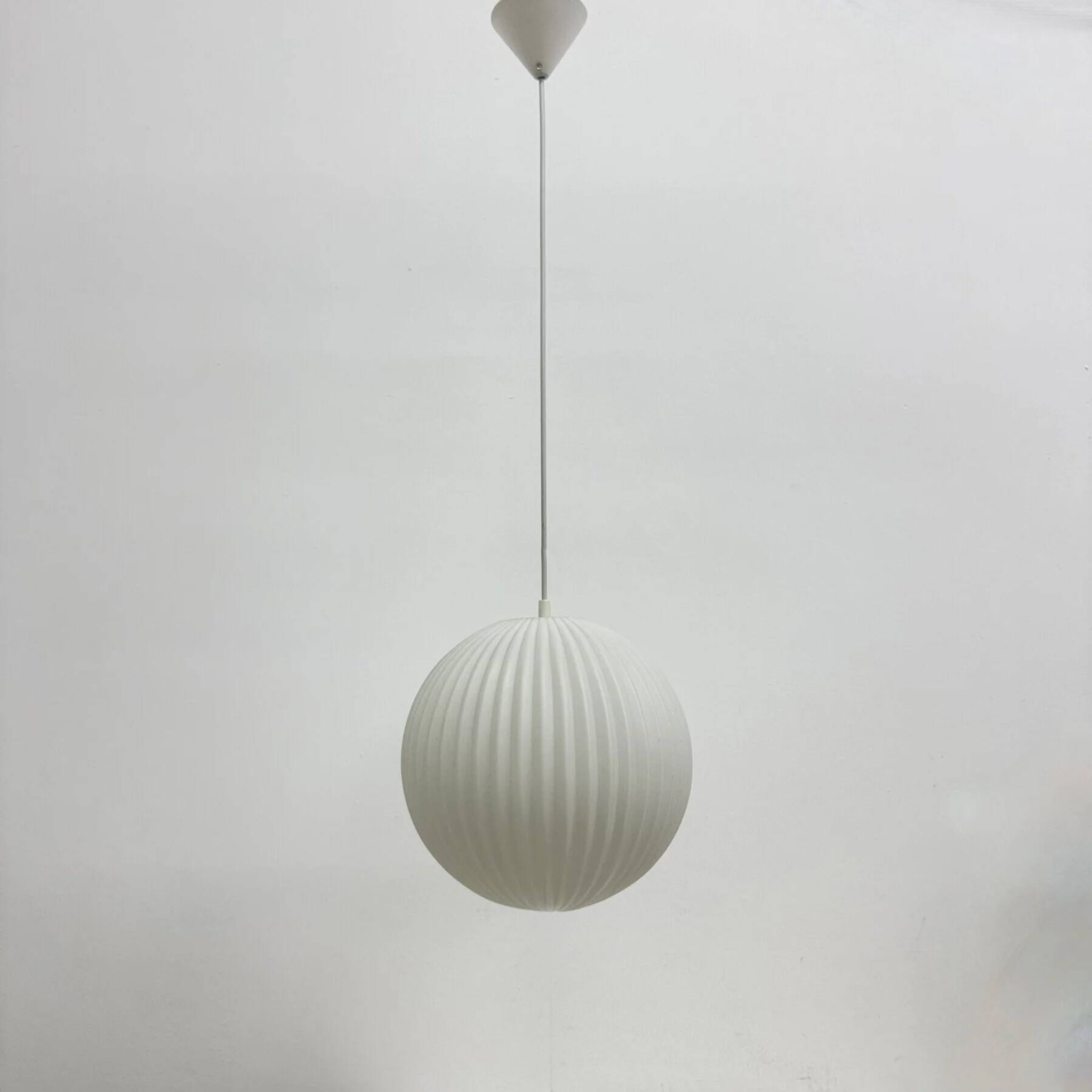 Rare Louis Kalff for Philips opaline glass pendant light, 1960s