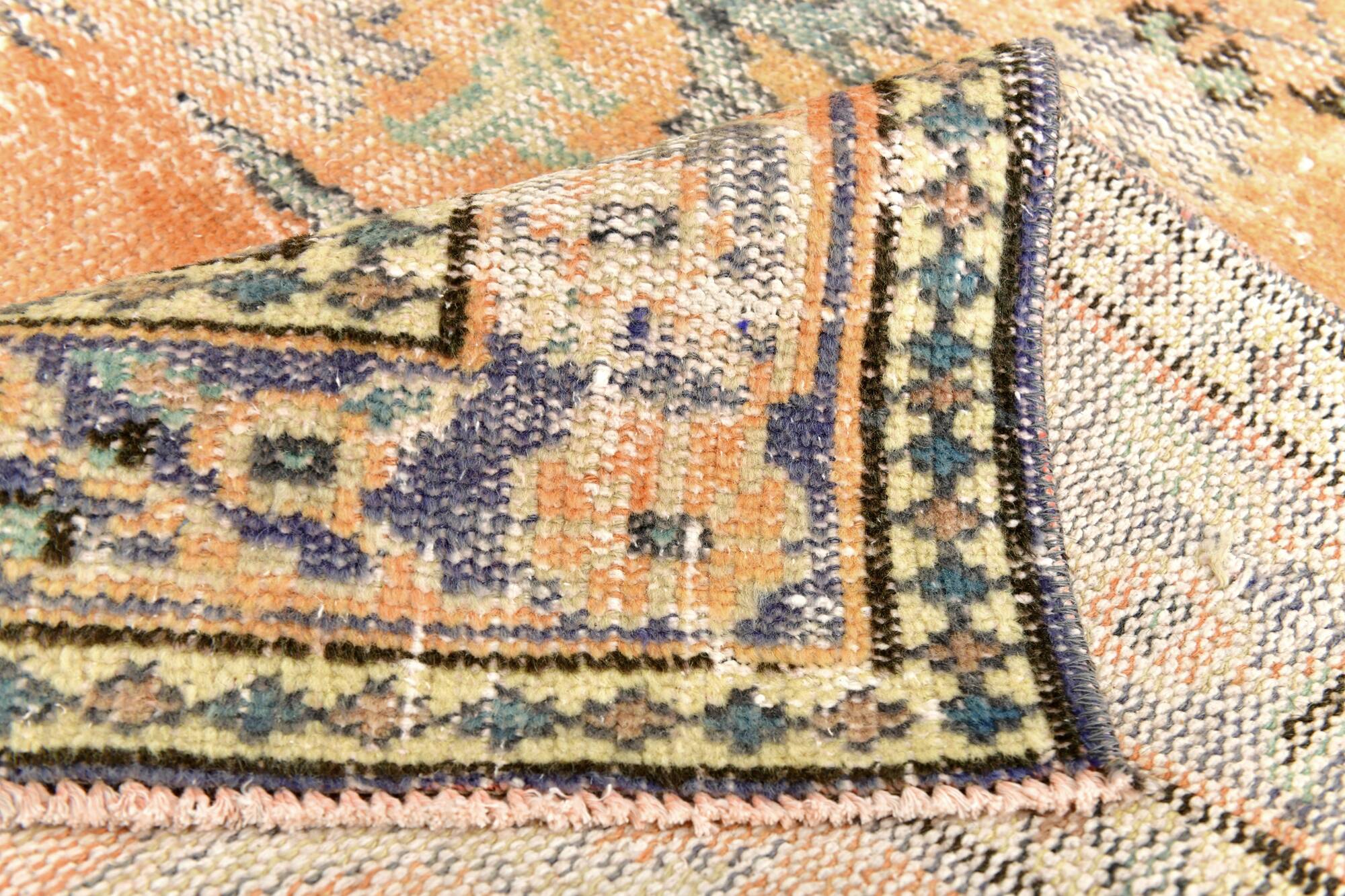 5x8 Mustard & Yellow Bordered Vintage Rug, 160x255Cm