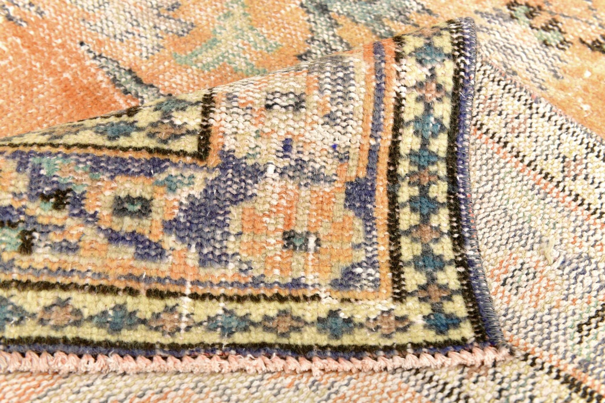 5x8 Mustard & Yellow Bordered Vintage Rug, 160x255Cm