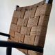 Scandinavian armchair in wood and rope by Axel Larsson, 1950
