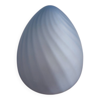 Blue glass egg lamp