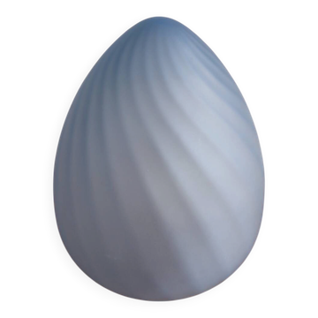 Blue glass egg lamp