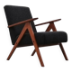Mid-Century Easy Chair, Model B 310 Var, in Black Shield