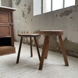 French tripod oak stool 50