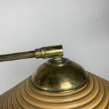 Italian Adjustable Floor Lamp in Pencil Reed, Bamboo, Rattan and Brass, 1970s