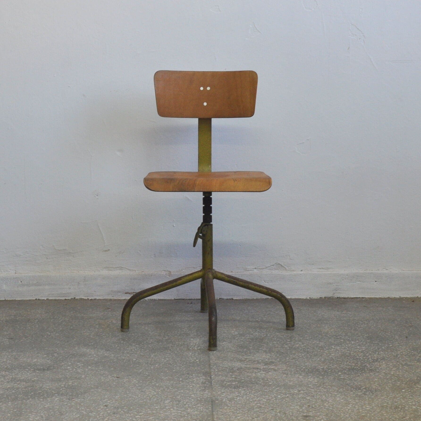 Mid-century polish industrial workshop chair, 1960s