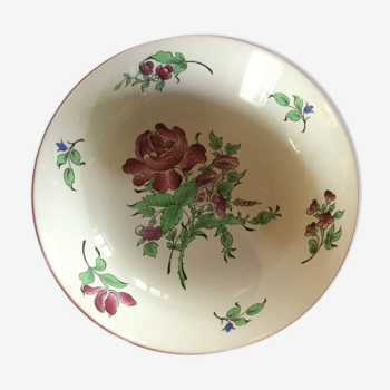 Assiette creuse demi porcelaine KG Luneville