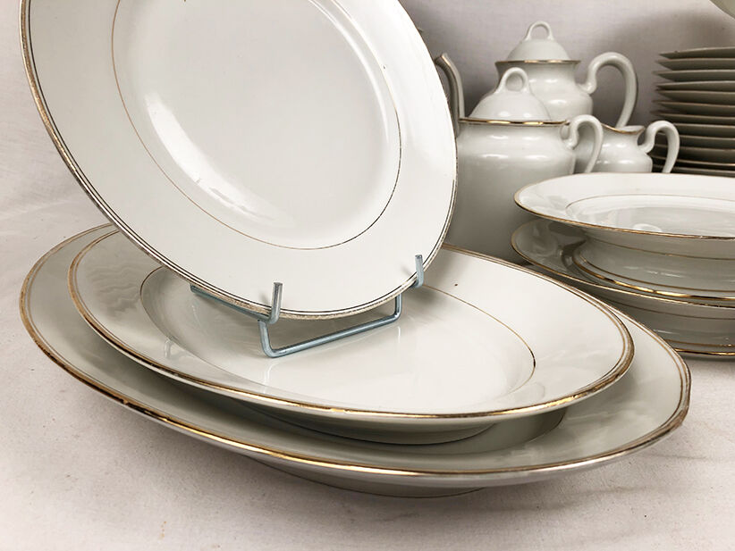 Large porcelain service of Limoges, stamp TL