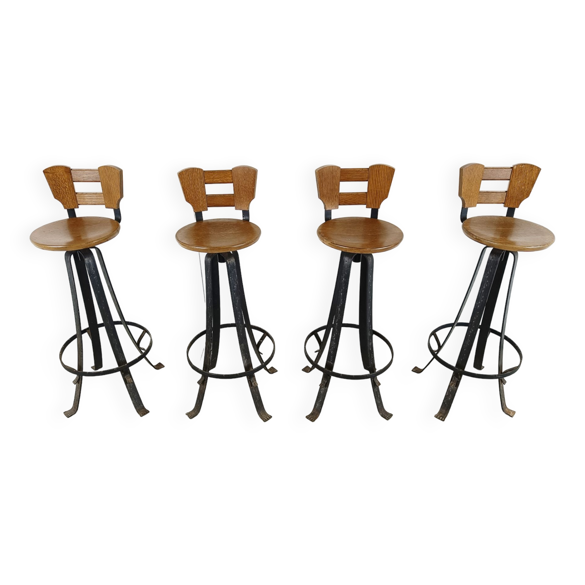 Vintage brutalist bar stools, 1970s