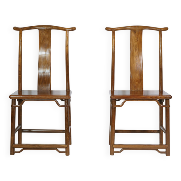 2 chaises anciennes, Chine dynastie Qing, 19e siècle