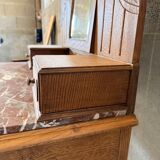 Antique carved oak hairdresser – art deco style