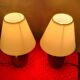 pair of small Scandinavian style bedside lamps 25x15