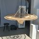Suspension rattan saucer iron frame D:120 H:60