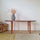 Table basse vintage plateau ovale scandinave