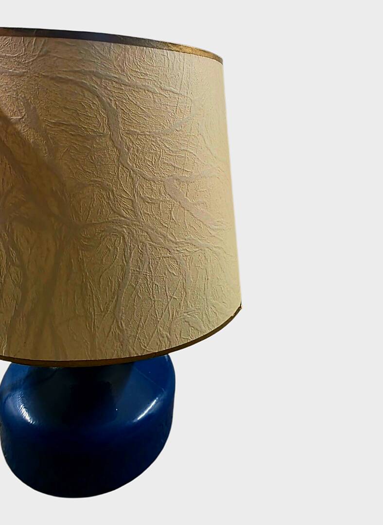 Vintage blue ceramic table lamp – Circa 60s/70s