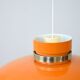 Scandinavian Pendant lamp in orange plastic, 1960s