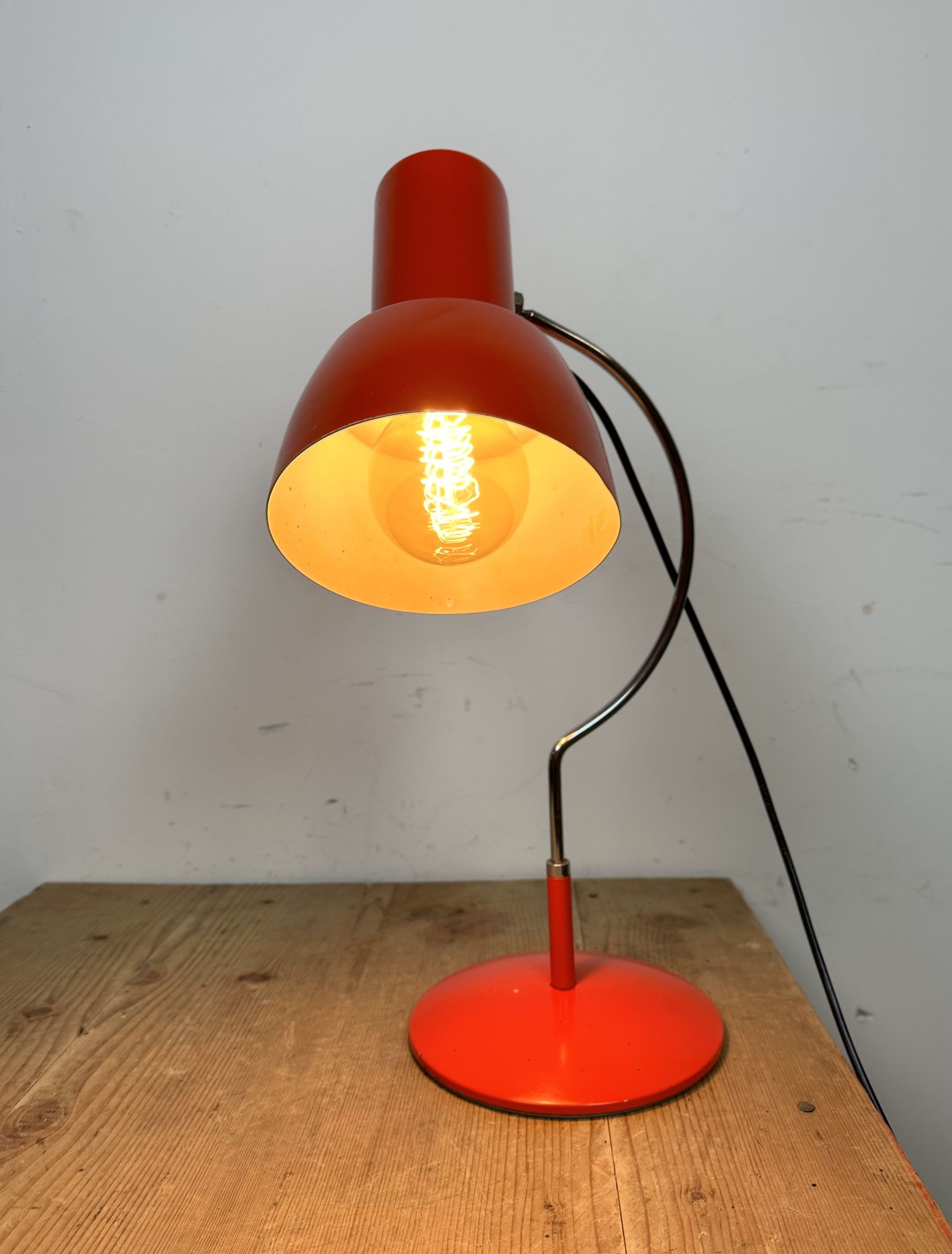 Red Table Lamp by Josef Hurka for Napako, 1960s