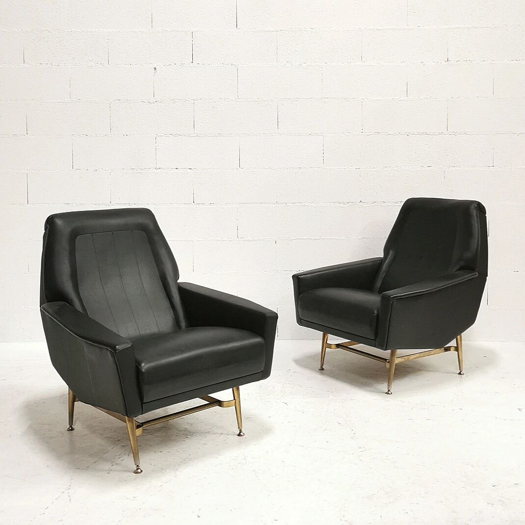 Pair of armchairs by Guy Besnard 1960