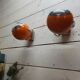Pair of vintage 70s eyeball wall lights.