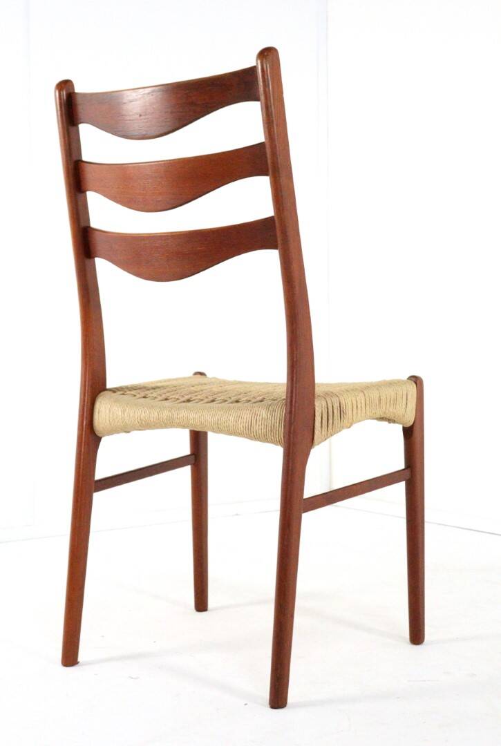 Set of 4 Arne Wahl Iversen for Glygnore papercord chairs