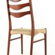Set of 4 Arne Wahl Iversen for Glygnore papercord chairs