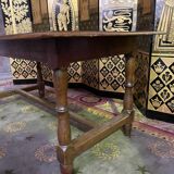 Farmhouse table with cross in oak 19th