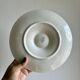 Lot de 6 assiettes à huîtres vintage en céramique blanche - Longchamp