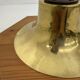 Vintage hexagonal wall lamp with pine wood and brass, 1970s
