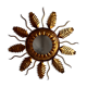 Wall light, ceiling light sun, mid-20th century
