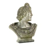 Beautiful Weathered Apollo Bust Garden Statue Cast Stone 65cm