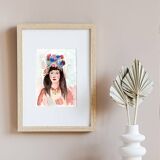 Painting on paper "Queen"