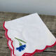 12 antique hand-embroidered linen napkins