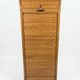 Art Deco curtain cabinet from the 1930s in oak with interior drawers, 120cm H.