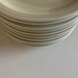 Set of 10 Havilland ivory modernist dessert plates 1960