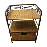 Rattan bedside table