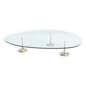 Table basse brutaliste - feuille