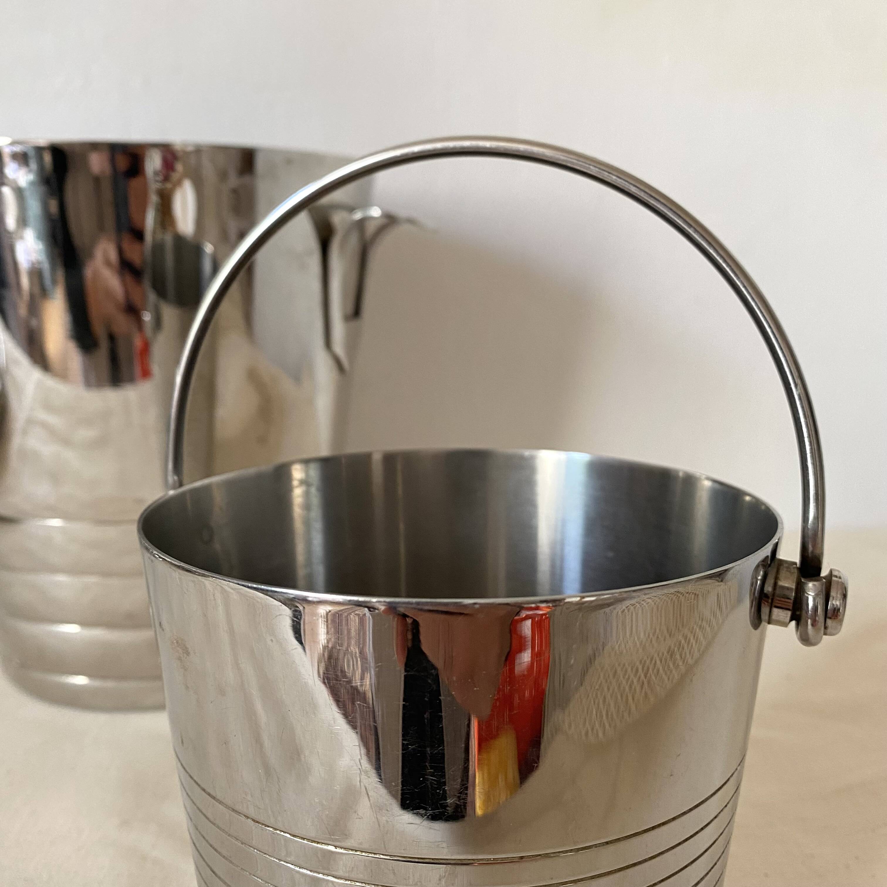 Stainless steel ice bucket