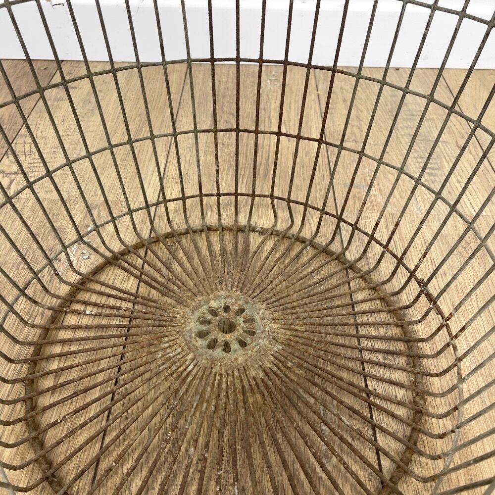 Old metal harvest basket