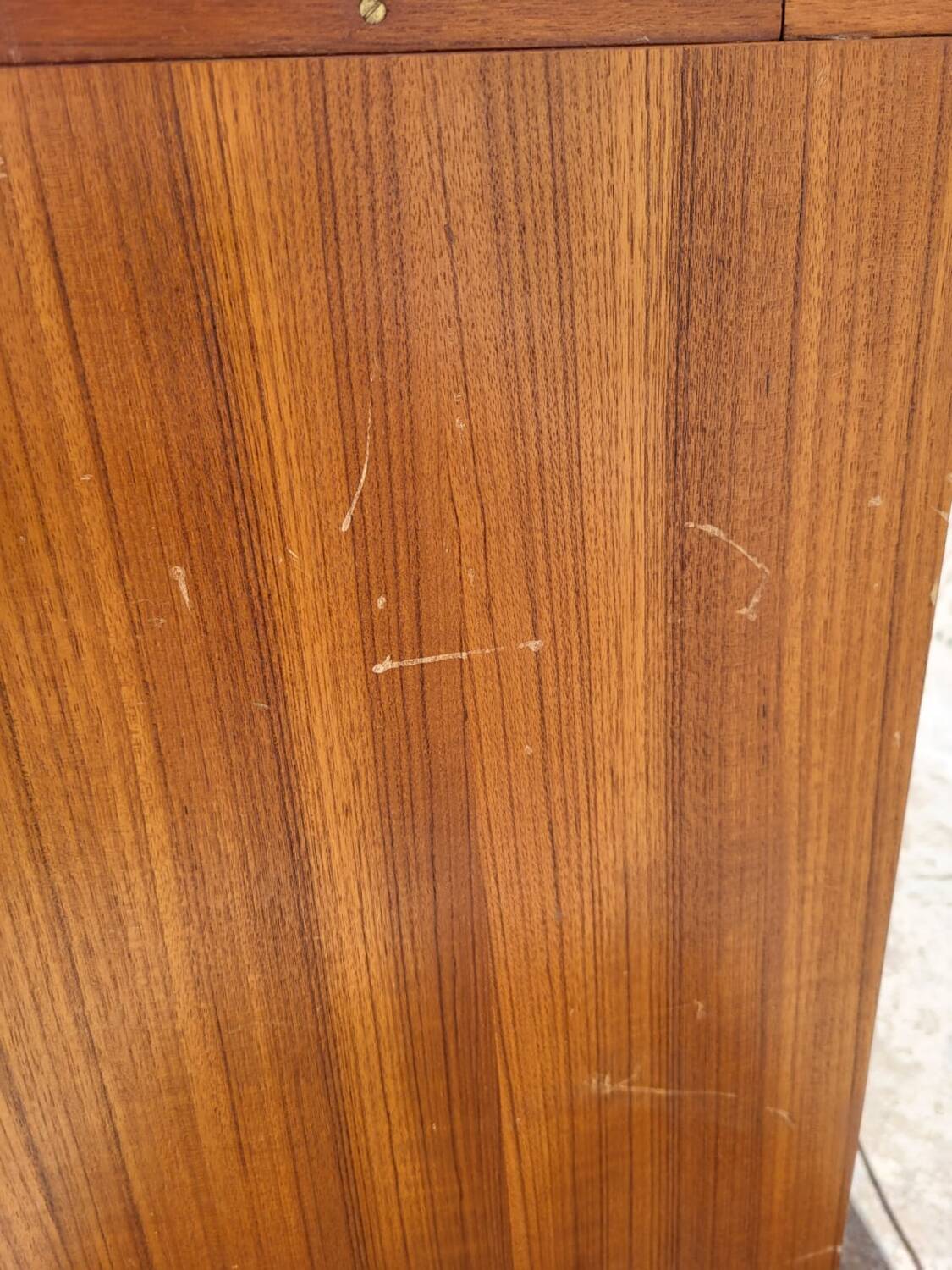 Vintage Scandinavian teak chest of drawers with 3 drawers and a chest