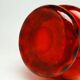 Mid-century modern vase, red glass, designed by J. Słuczan-Orkusz, Poland, 1970s