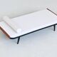 Daybed Cleopatra in white fabric by Dick Cordemeijer Auping Netherlands 1954