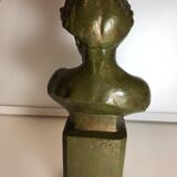 Bust young girl terracotta