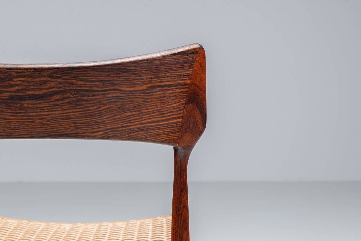Bernhard Pedersen large set of dining chairs Christian Linnebergs Denmark 1960