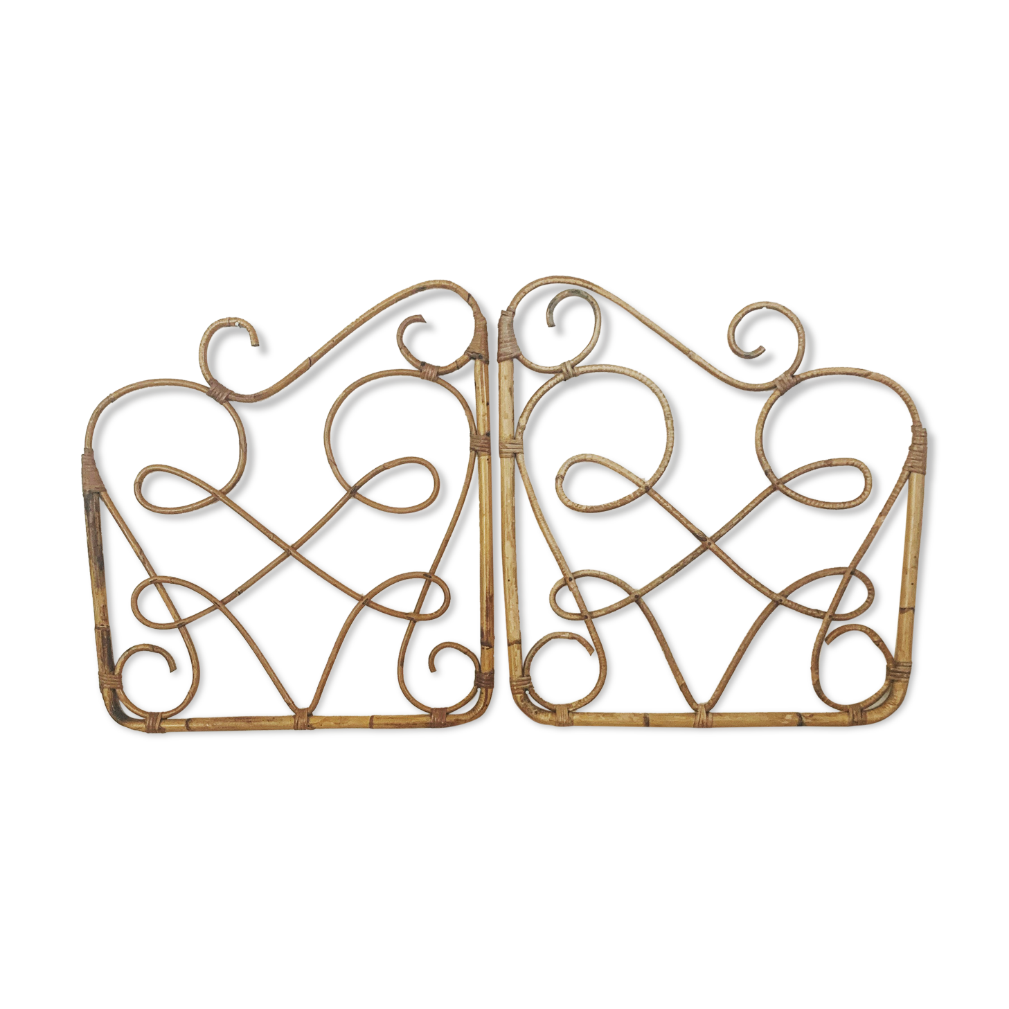Vintage rattan headboard