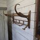 Old curved wooden coat rack