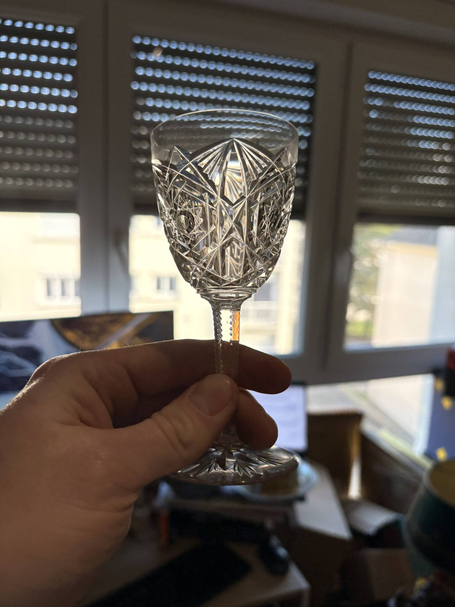 Vintage Service Set 9 Glasses Liqueur Wine Water Baccarat Crystal Lagny