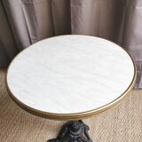 Bistro gueridon "white vein plateau"