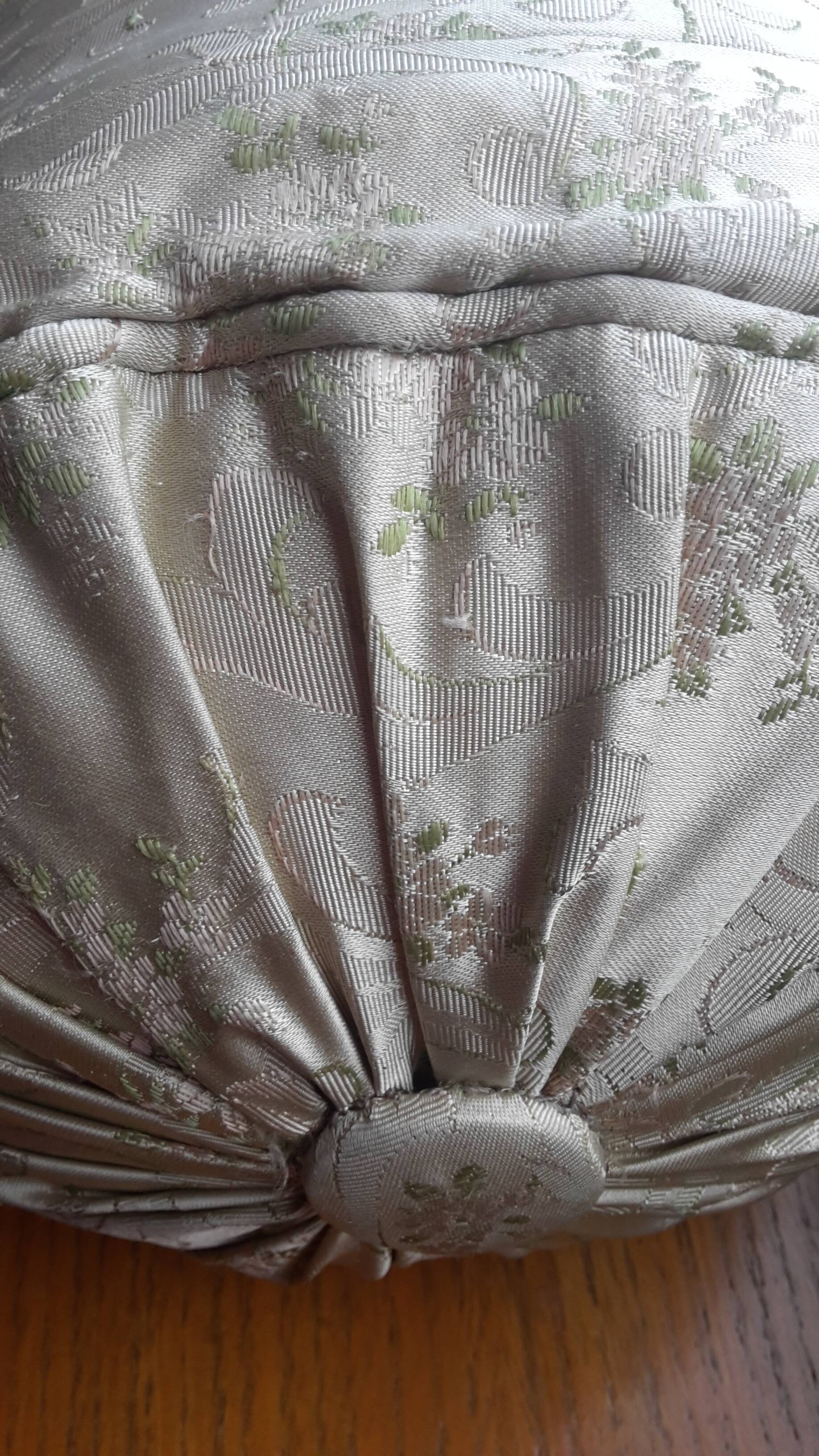 Cabinetmaker's bed frame and matching upholstered bedspread